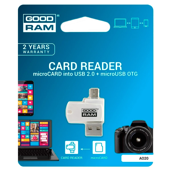 Картридер GOODRAM USB microSD Card reader (AO20-MW01R11)