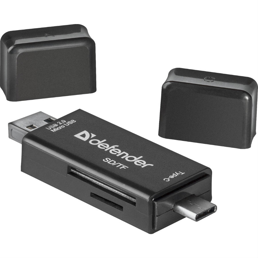 Картрідер DEFENDER Multi Stick Card reader USB2.0 TYPE A/B/C - SD/TF Типи карт пам'яті Micro-SD