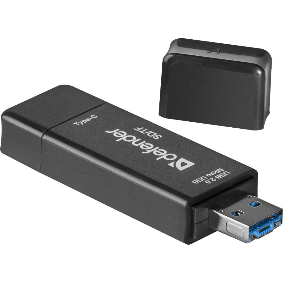 Картрідер DEFENDER Multi Stick Card reader USB2.0 TYPE A/B/C - SD/TF Типи карт пам'яті SDHC