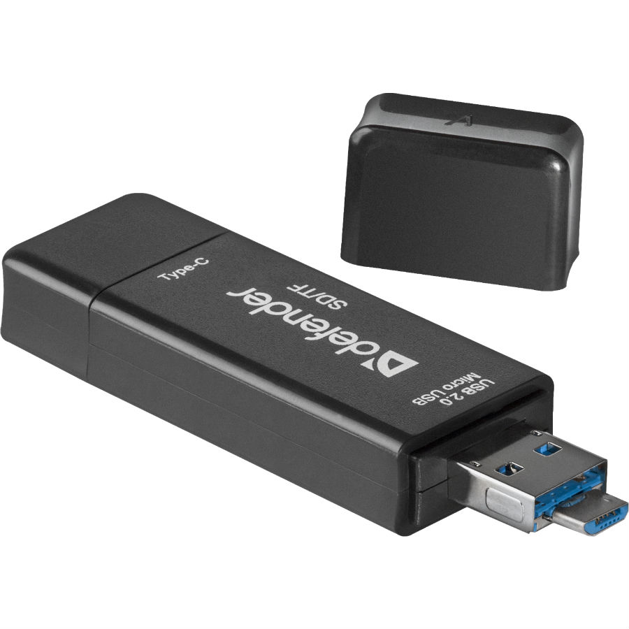 Картрідер DEFENDER Multi Stick Card reader USB2.0 TYPE A/B/C - SD/TF Типи карт пам'яті micro SDНС