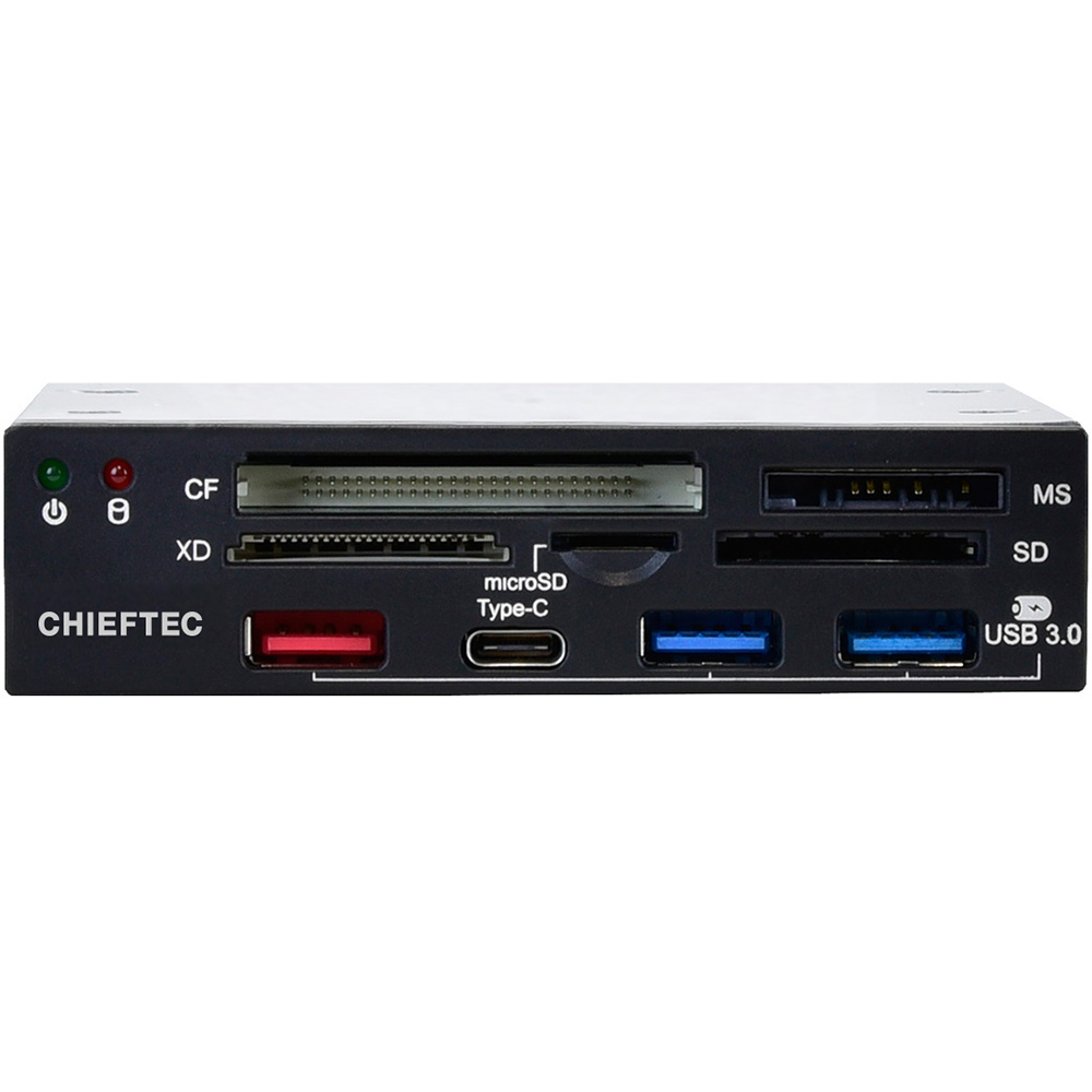 Картридер CHIEFTEC CRD-901H USB 3.1 Black Типы карт памяти Compact Flash (CF)