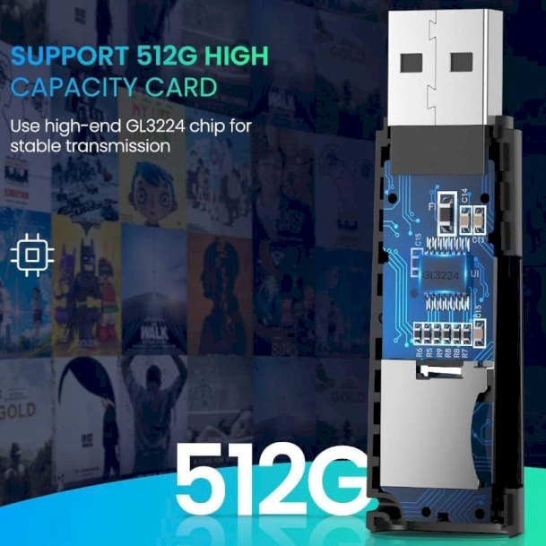 Зовнішній вигляд Картридер UGREEN CM264 USB 3.0 Type-А - SD карт 2 слоти 5 Гбіт (60722)