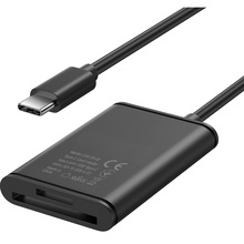 Картридер COLORWAY USB-C - USB 3.0/SD/MicroSD Black (CW-CR-02)