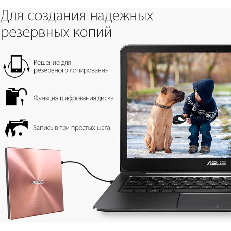 Заказать Оптический привод ASUS SDRW-08U5S-U Retail Box Slim Pink (90DD0114-M29000)