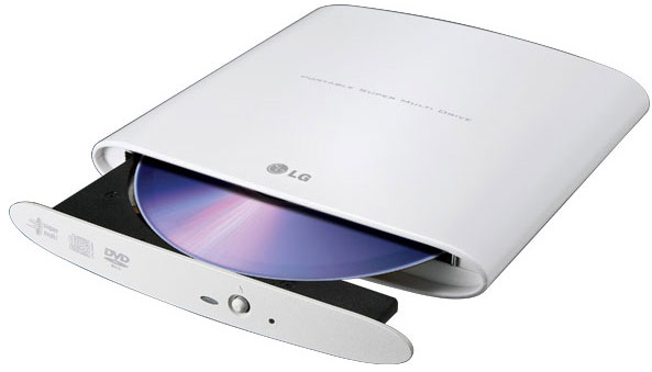 DVD-RW LG GP08NU6W Slim USB 2.0 White Retail Интерфейс подключения USB 2.0