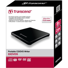 Оптичний привід TRANSCEND TS8XDVDS-K Ultra Slim Black USB 2.0 Ret