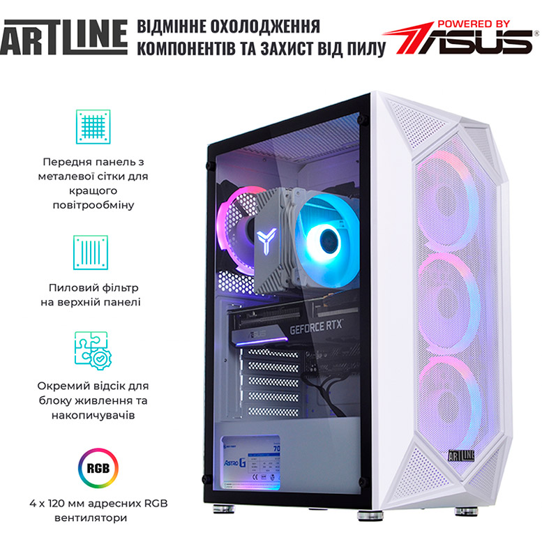 Фото Комп'ютер ARTLINE Gaming X55WHITE (X55WHITEv39Win)