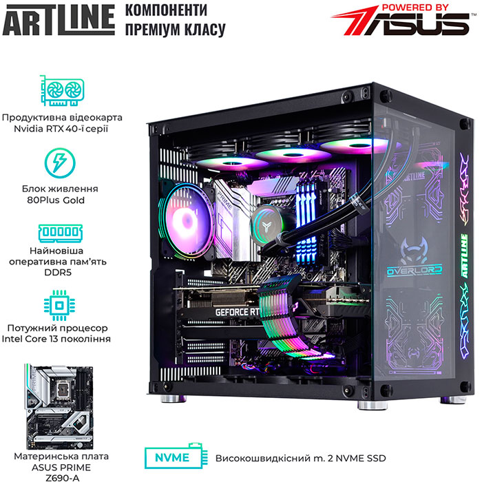 Компьютер ARTLINE Gaming X99v54 Модель процессора 13700KF