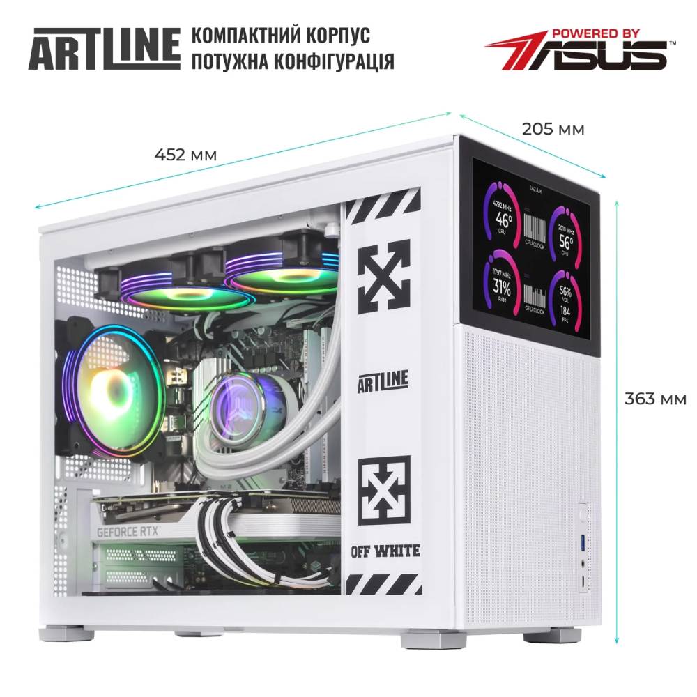 Внешний вид Компьютер ARTLINE Gaming D31WHITE (D31WHITEv15)