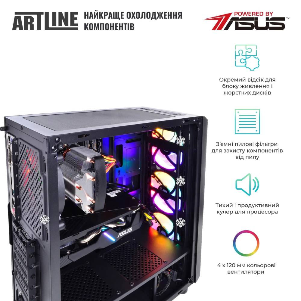 Зовнішній вигляд Комп'ютер ARTLINE Gaming X37 (X37v42)