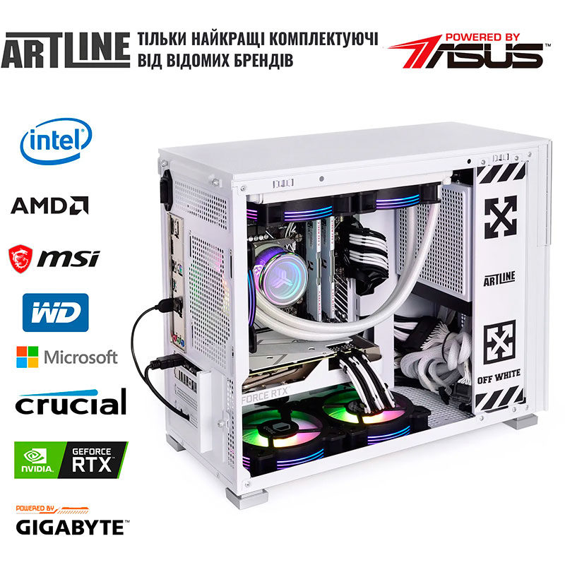 В інтернет магазині Комп'ютер ARTLINE Gaming D31WHITE Windows 11 Home (D31WHITEv10Win)