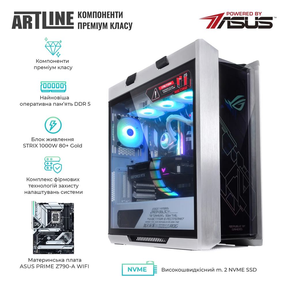 Комп'ютер ARTLINE Overlord STRIX Windows 11 Pro (STRIXv135Winw) Клас геймерський