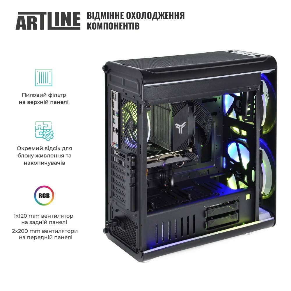 Компьютер ARTLINE Overlord NEON (NEONv96) Чипсет AMD A620