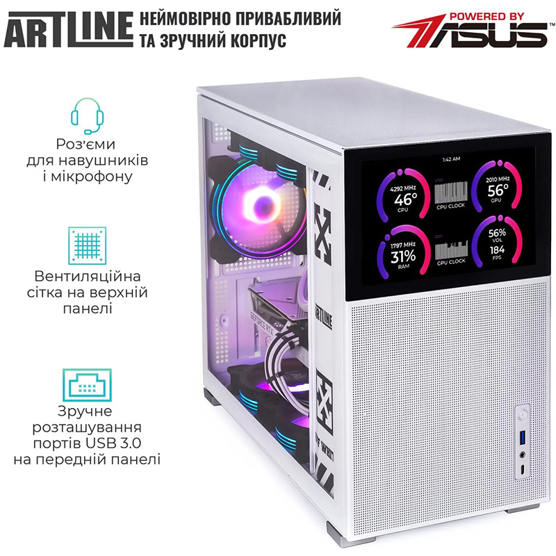 Компьютер ARTLINE Gaming D31WHITE (D31WHITEv42) Чипсет PRIME B760M-A