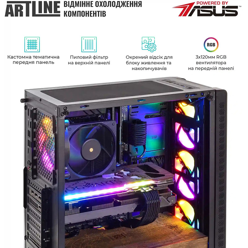 Комп'ютер ARTLINE Gaming HGWRTS Windows 11 Home (HGWRTSv76Win) Чіпсет PRIME H610M-K