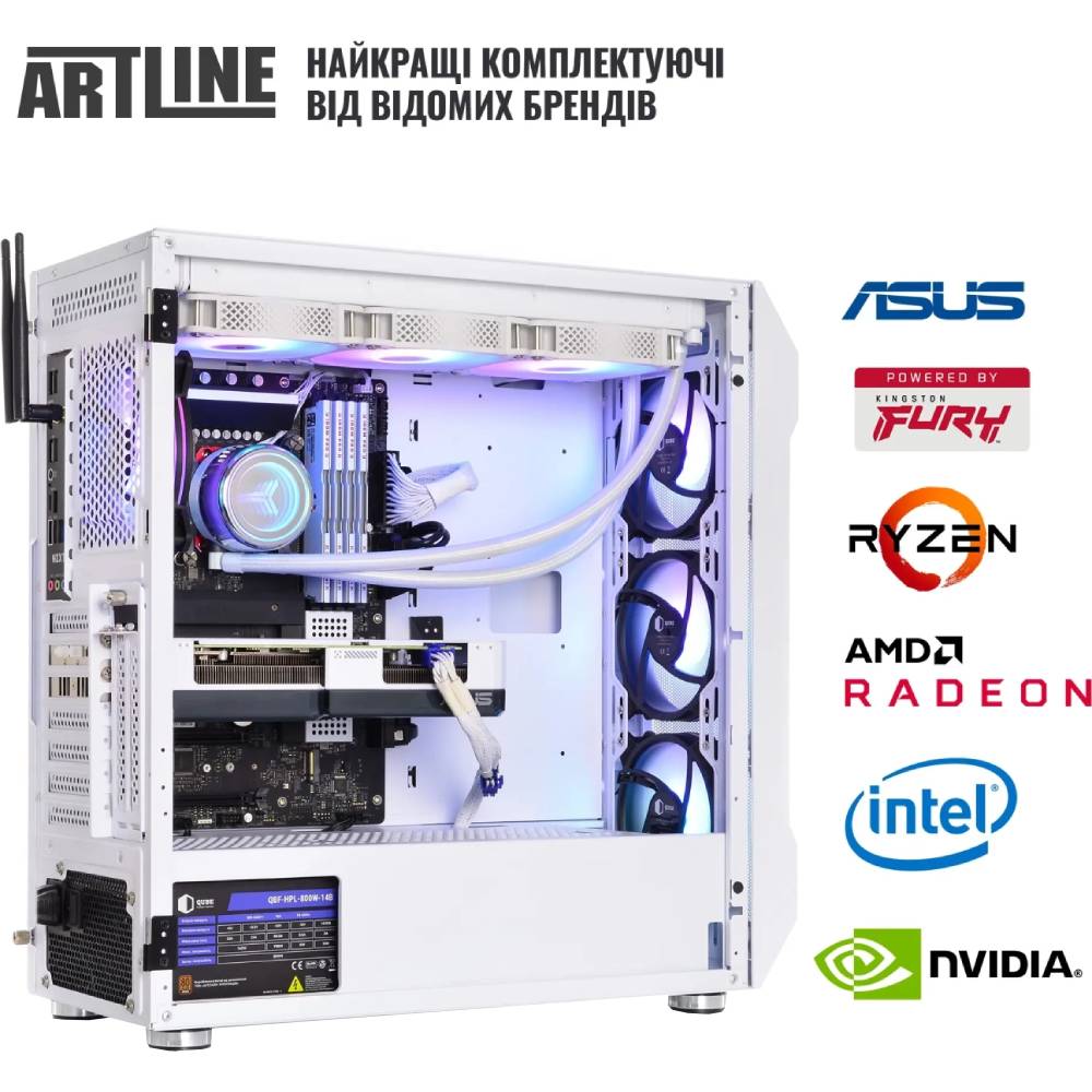 Внешний вид Компьютер ARTLINE Gaming X59WHITE Windows 11 Home (X59WHITEv42Win)