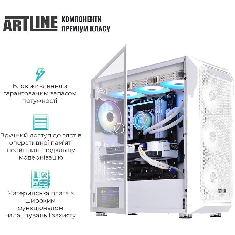 В интернет магазине Компьютер ARTLINE Gaming X94WHITE Windows 11 Home (X94WHITEv82Win)