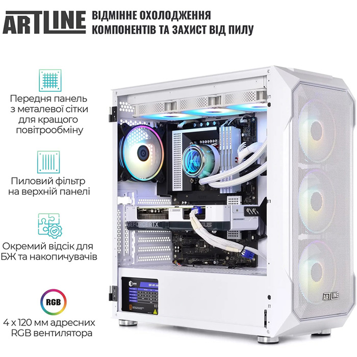 Зображення Комп'ютер ARTLINE Gaming X96WHITE (X96WHITEv79)