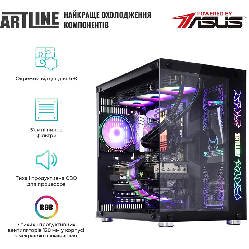 Комп'ютер ARTLINE Overlord X97 Windows 11 Home (X97v101Win) Модель процесора 12700KF