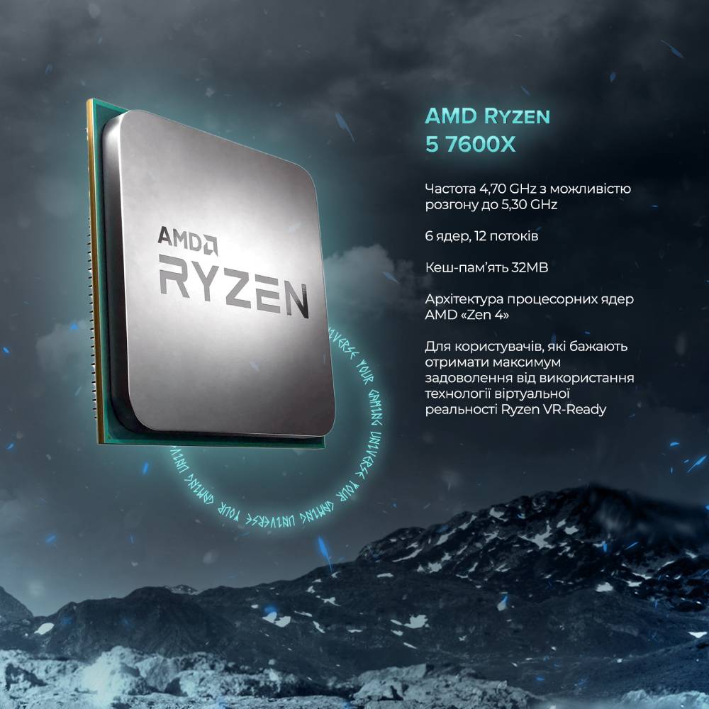 Комп'ютер ASGARD Fenrir (A76.32.S5.48.3518W) Серія процесора AMD Ryzen 5