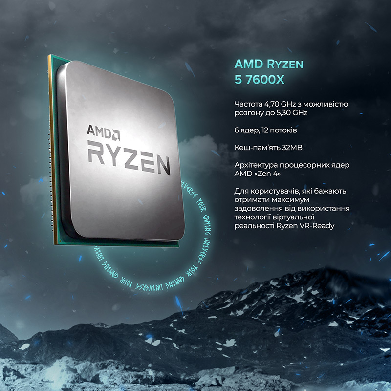 Компьютер ASGARD Fenrir (A76.64.S5.78XT.3557W) Серия процессора AMD Ryzen 5