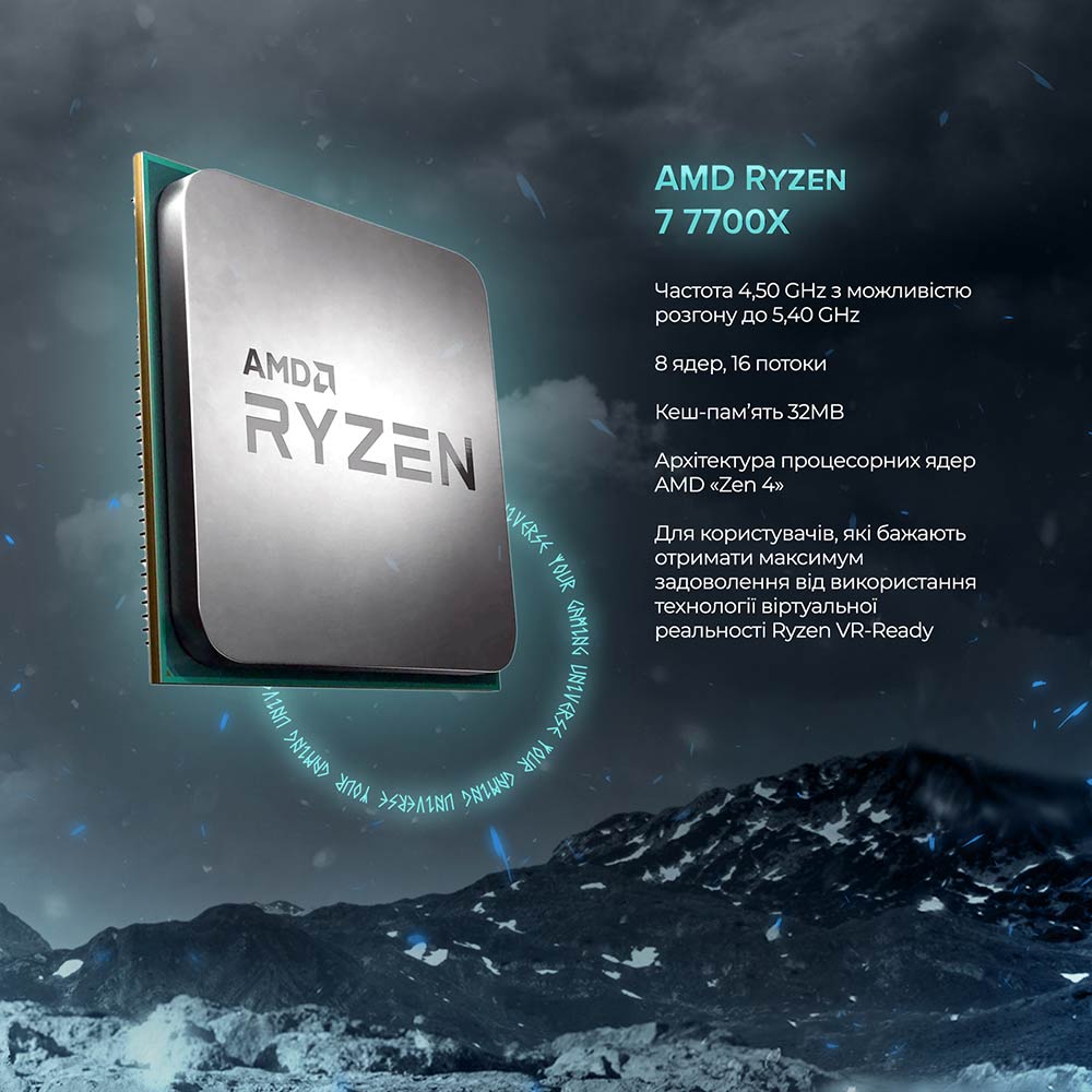 Комп'ютер ASGARD Garm (A77X.32.S20.47TS.4877) Серія процесора AMD Ryzen 7