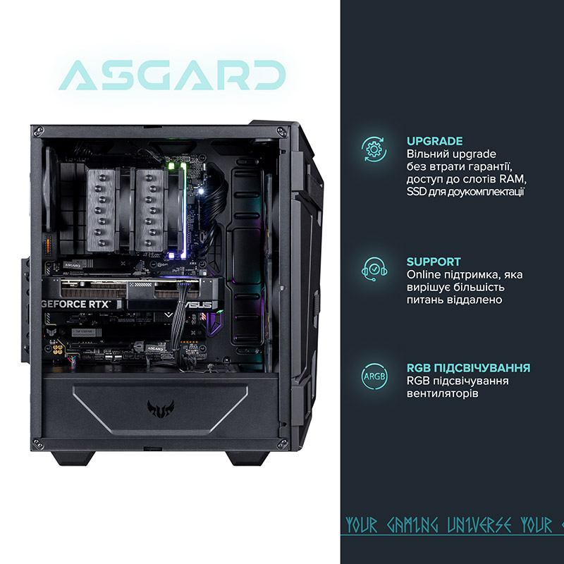 Комп'ютер ASGARD TUF (I147F.32.S10.46T.5001) Чіпсет B760