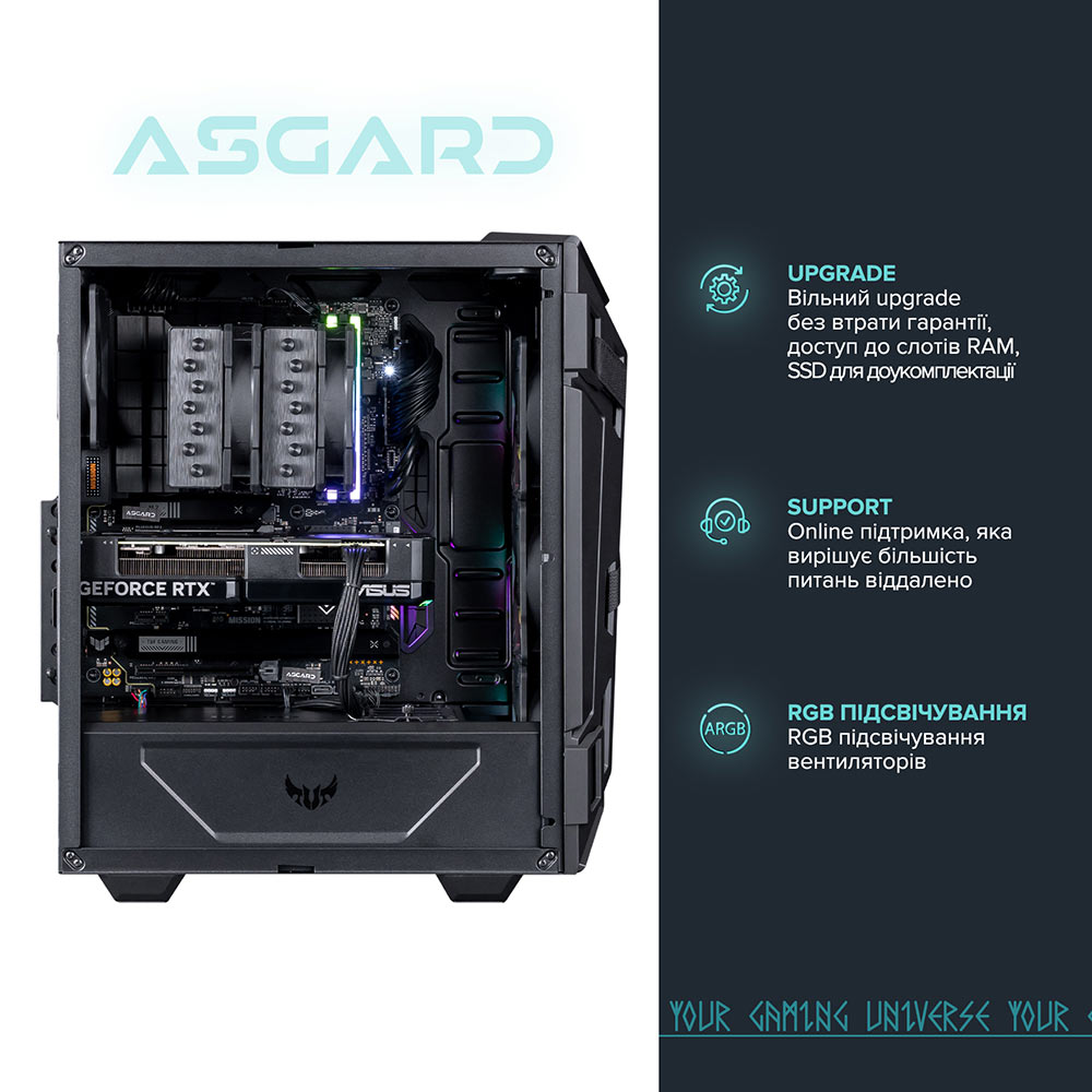 Компьютер ASGARD TUF (I147F.64.S10.48S.5028) Модель процессора 14700F