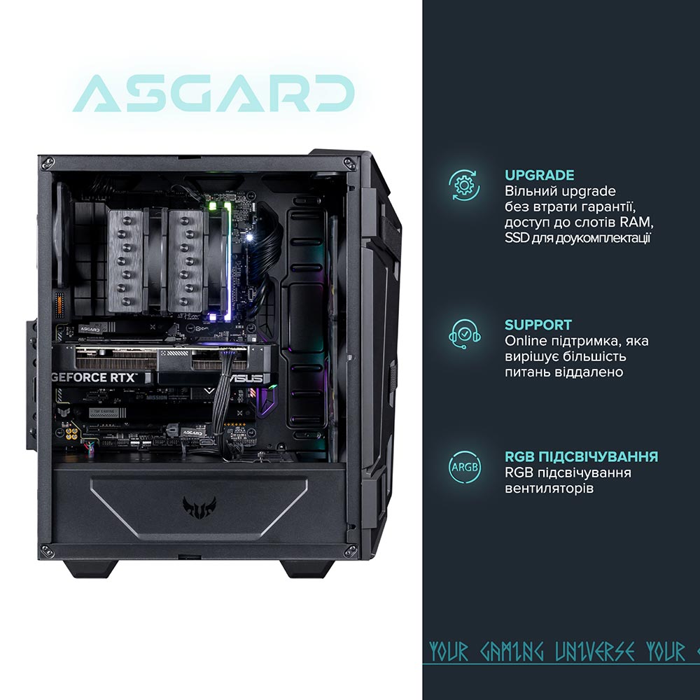 Зовнішній вигляд Комп'ютер ASGARD TUF (I147F.32.S15.46.5032W)