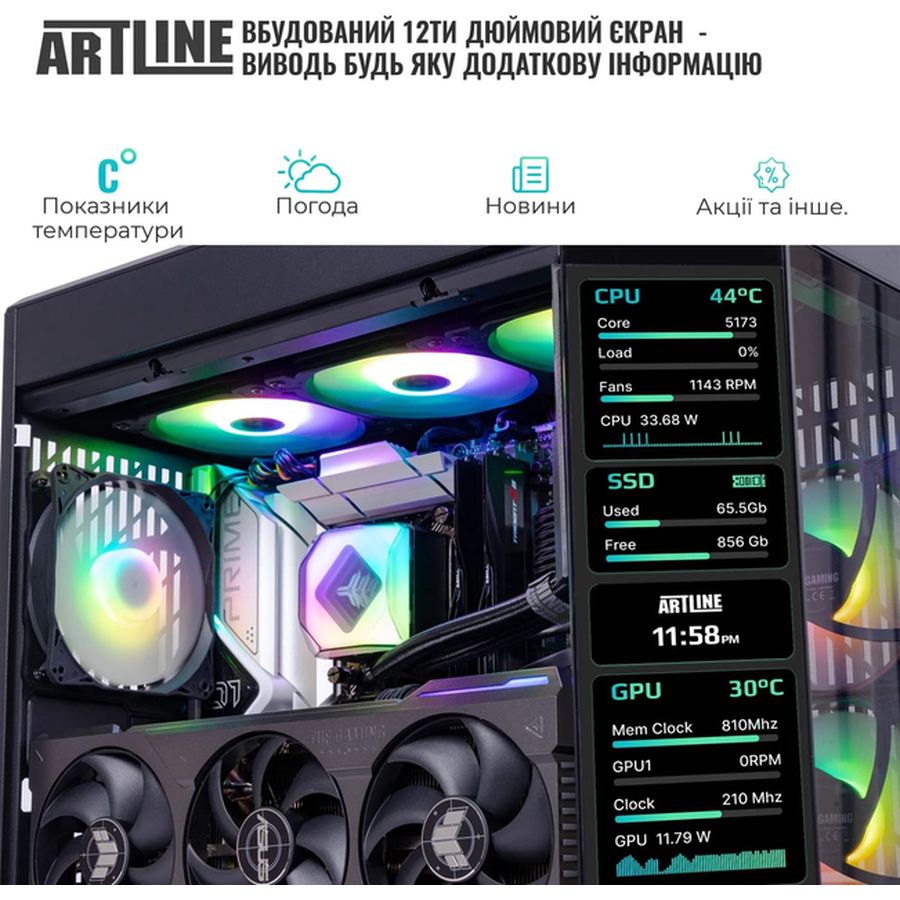 Комп'ютер ARTLINE Gaming Y60 Windows 11 Home Black (Y60v50Win) Серія процесора AMD Ryzen 9