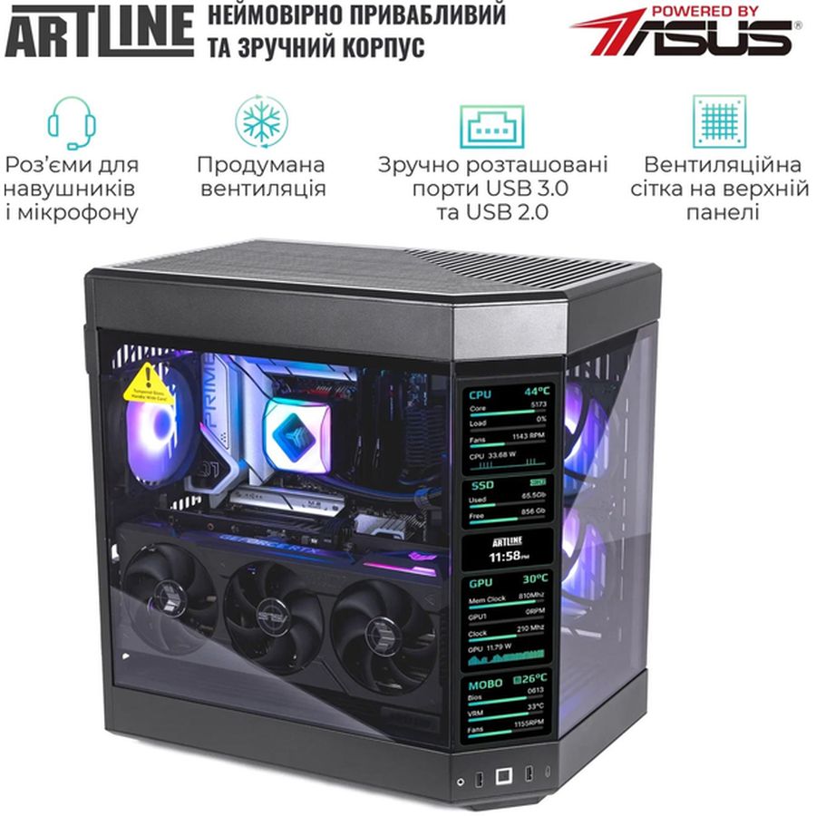 Зовнішній вигляд Комп'ютер ARTLINE Gaming Y60 Windows 11 Home Black (Y60v50Win)