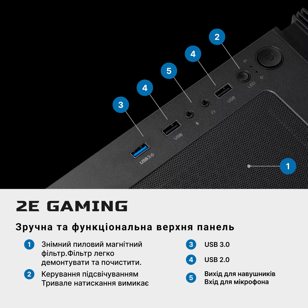 Внешний вид Компьютер 2E Complex Gaming (2E-9810)