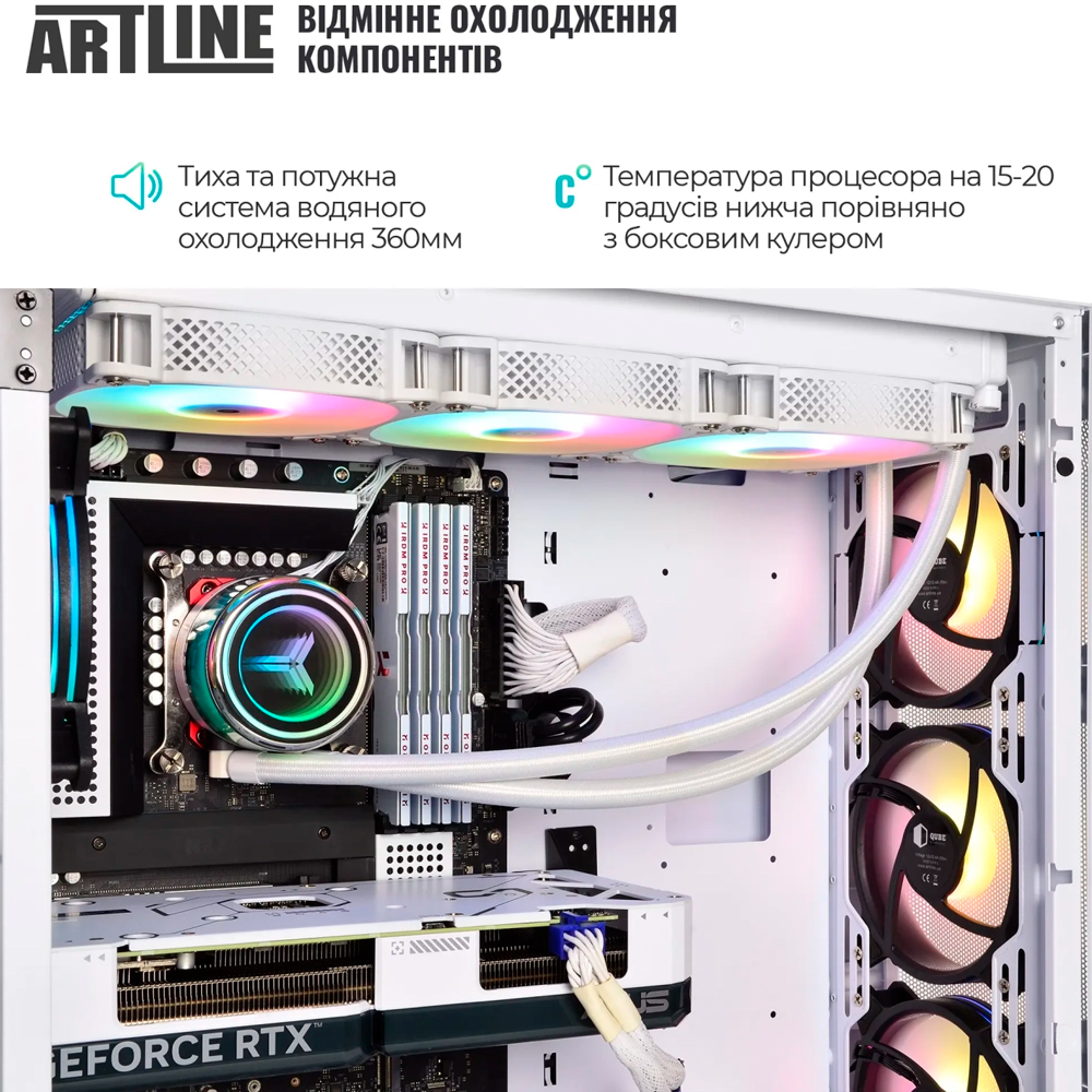 Заказать Компьютер ARTLINE Gaming X96WHITE Windows 11 Home (X96WHITEv112Win)