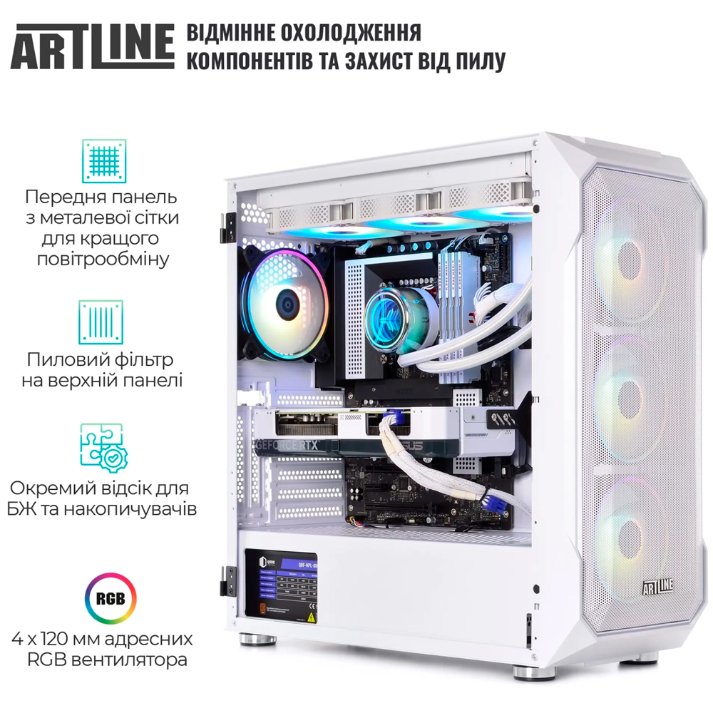 Компьютер ARTLINE Gaming X96WHITE Windows 11 Home (X96WHITEv112Win) Чипсет AMD B650