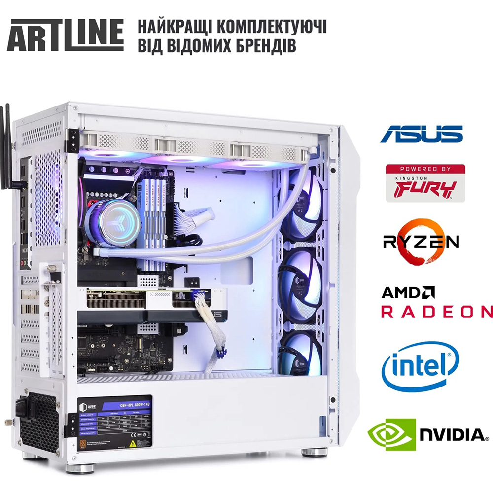 Изображение Компьютер ARTLINE Gaming X96WHITE Windows 11 Home (X96WHITEv100Win)