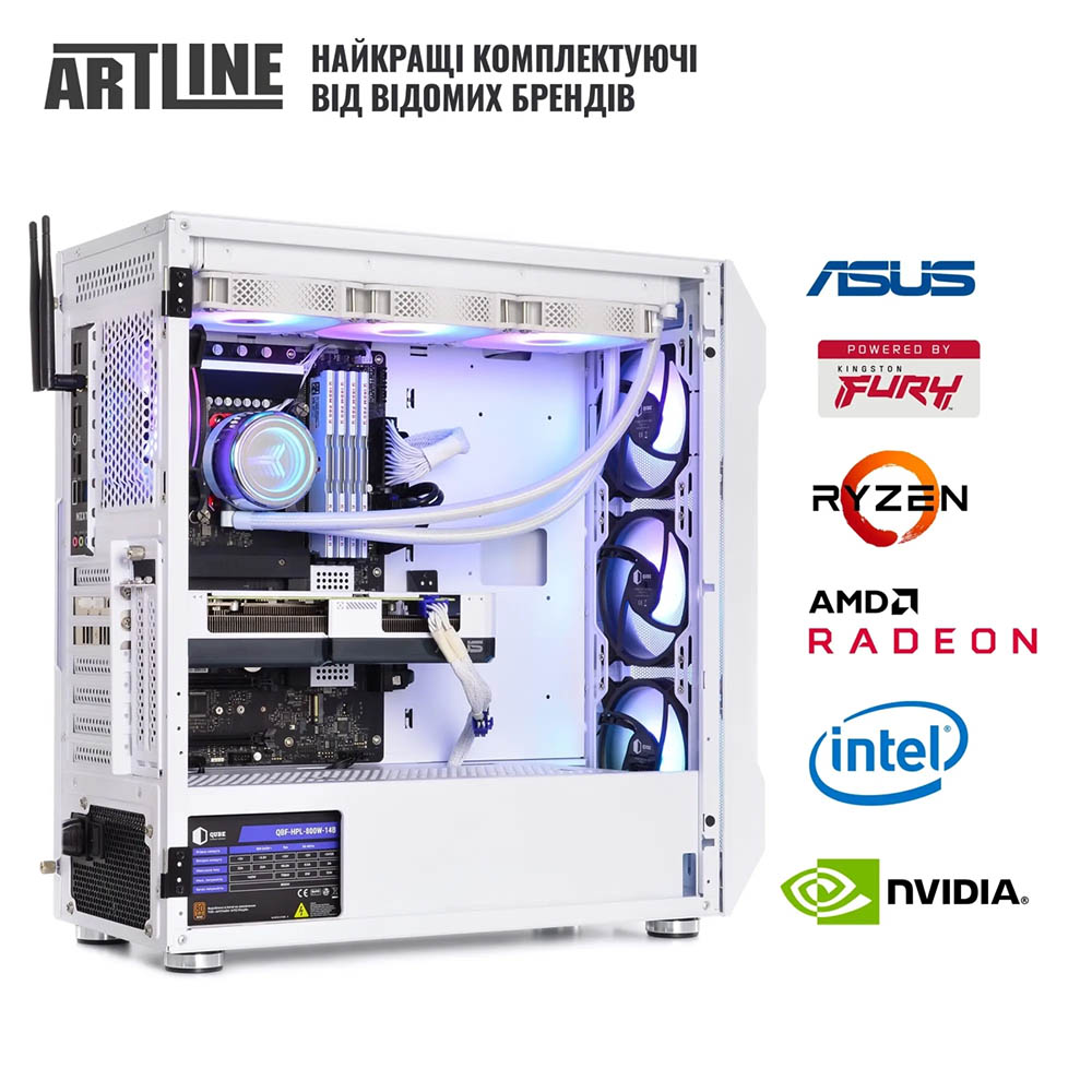 Изображение Компьютер ARTLINE Gaming X96WHITE Windows 11 Home (X96WHITEv102Win)