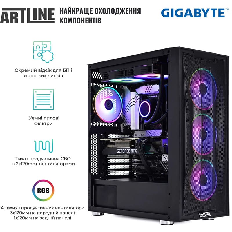 Компьютер ARTLINE Gaming X87 Windows 11 Home (X87v47Win) Чипсет AMD B850