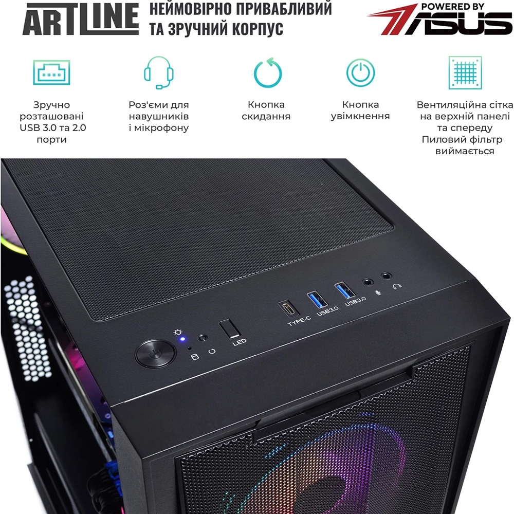 Зовнішній вигляд Комп'ютер ARTLINE Gaming X78 Windows 11 Home (X78v36Win)