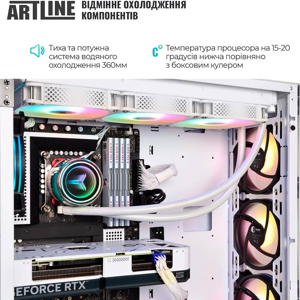 Замовити Комп'ютер ARTLINE Gaming X85WHITE Windows 11 Home (X85WHITEv56Win)