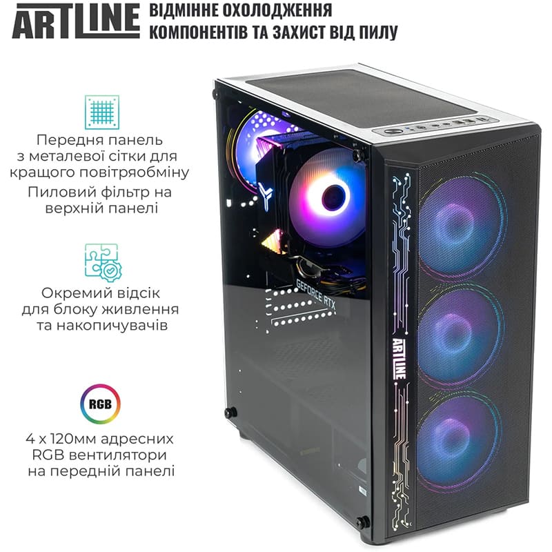 Комп'ютер ARTLINE Gaming X47 Windows 11 Home (X47v89Win) Серія процесора AMD Ryzen 5