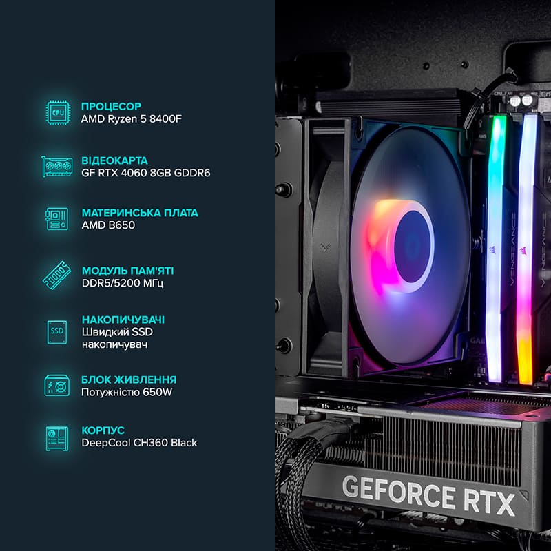 Комп'ютер ASGARD Muninn A84F.16.S20.46.10056 Серія процесора AMD Ryzen 5