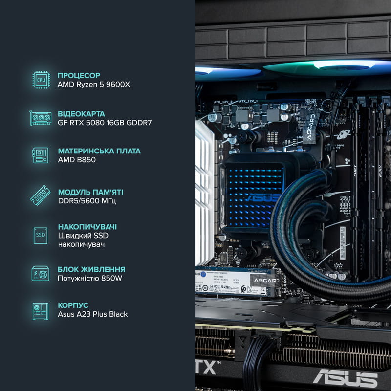 Компьютер ASGARD Hodr A96X.64.S10.58.5463 Чипсет AMD B850