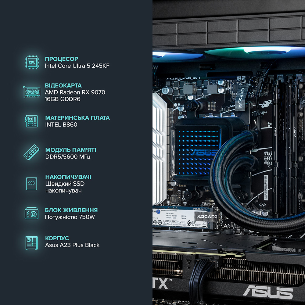 Комп'ютер ASGARD Hodr (I245KF.32.S20.97.5681) Чіпсет B860
