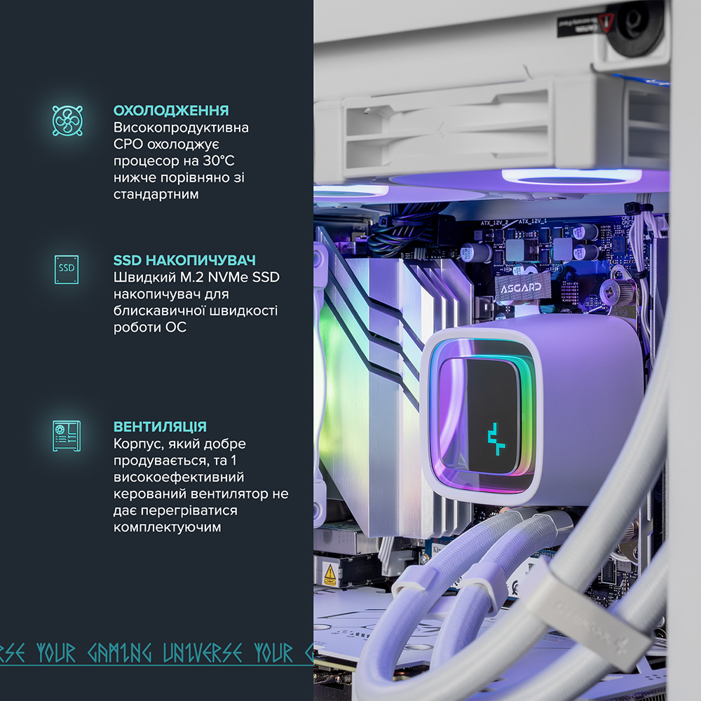 Комп'ютер ASGARD Ran A98X3D.64.S15.97XT.5804 Серія процесора AMD Ryzen 7