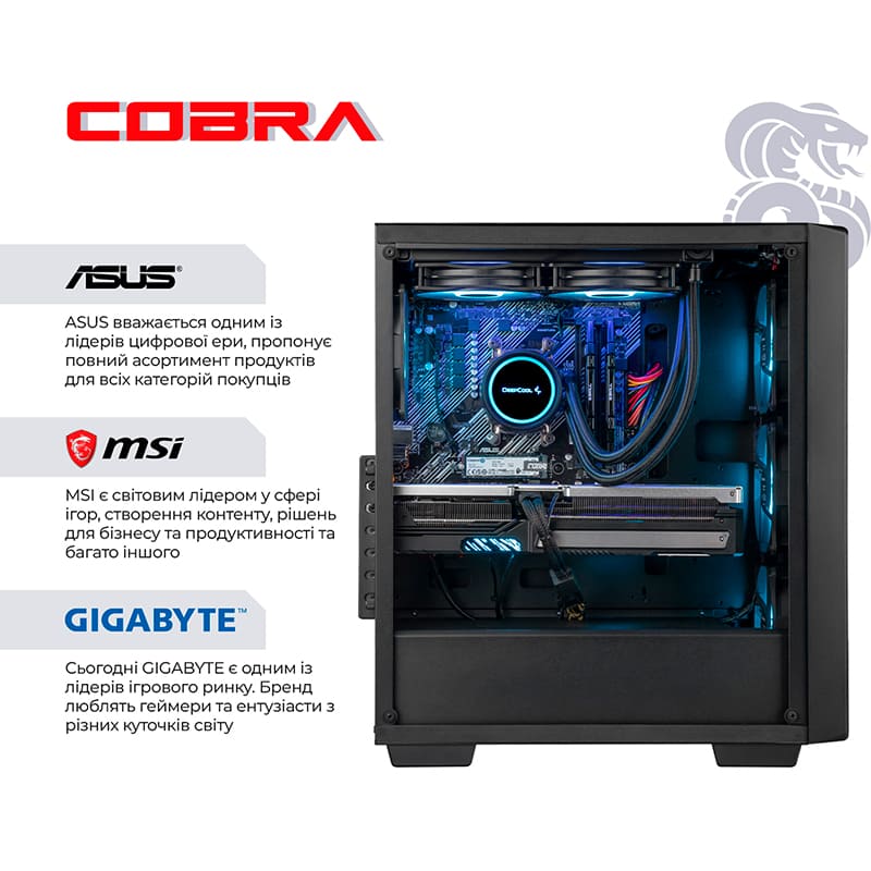 Зовнішній вигляд Комп'ютер COBRA Gaming (A97X.64.H2S5.56T8.21571W)
