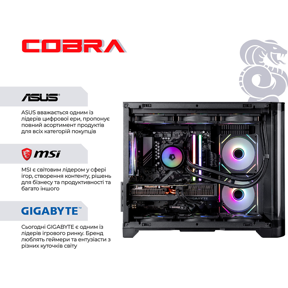 Зовнішній вигляд Комп'ютер COBRA Gaming (A99X.64.H2S5.97XT.22149)