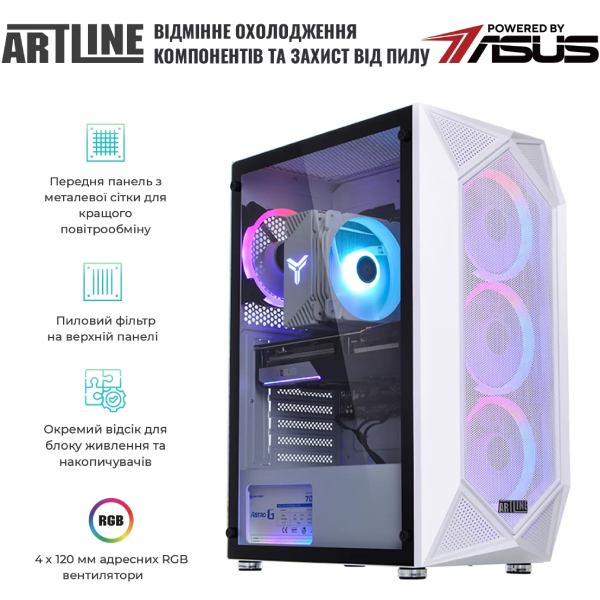 Компьютер ARTLINE Gaming X49WHITE Windows 11 Home (X49WHITEv72Win) Чипсет B650