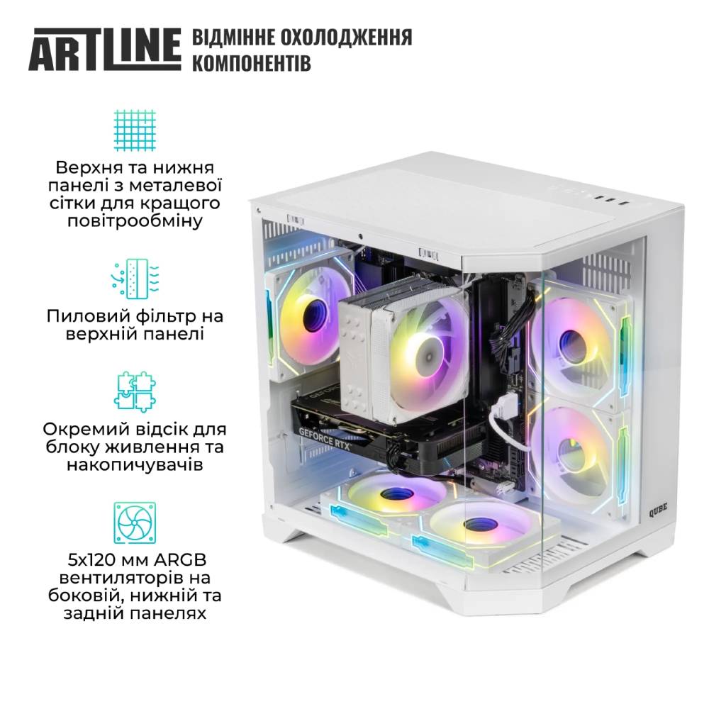 Комп'ютер ARTLINE Gaming X63WHITE Windows 11 Home (X63WHITEv35Win) Модель процесора 9600X