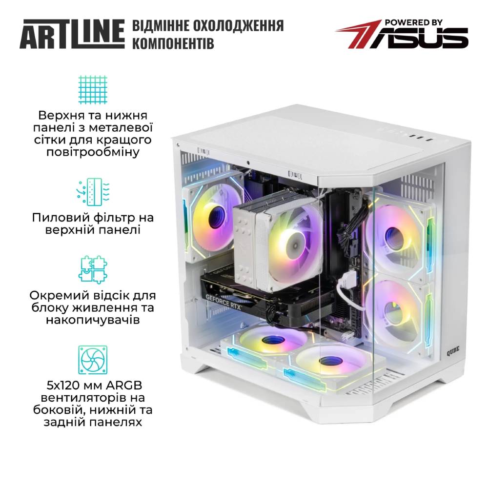 Комп'ютер ARTLINE Gaming X61WHITE Windows 11 Home (X61WHITEv31Win) Модель процесора 7500F