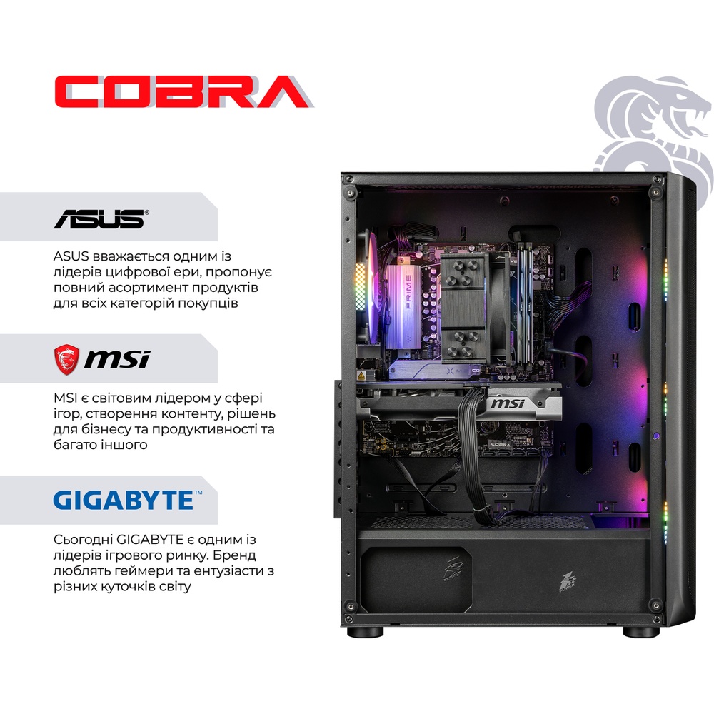 Компьютер COBRA Advanced (I225F.32.S1.97.24654W) Класс геймерский